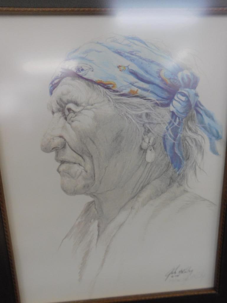 1984 Gale McKinley - Anderson SC - Limited Edition Colored Print - Native American - 7