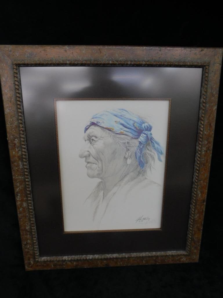 1984 Gale McKinley - Anderson SC - Limited Edition Colored Print - Native American - 9