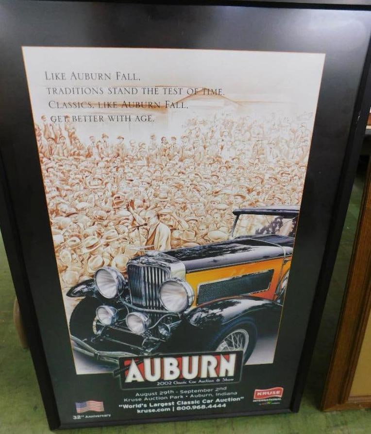 2002 Auburn Classic Car Auction and Show - Framed - 38.75" x 26.5": See Photos For Condition and Details