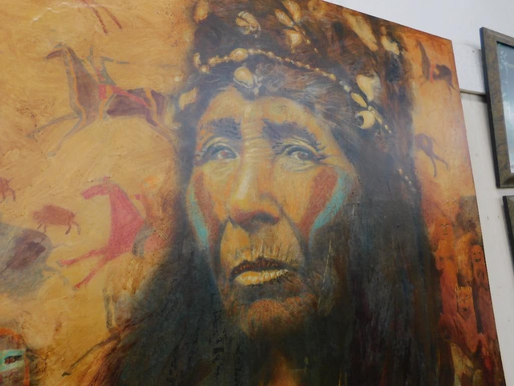 Vera Struck - "Medicine Woman Who Sees Too Much" - Mixed Media On Birchwood - 11