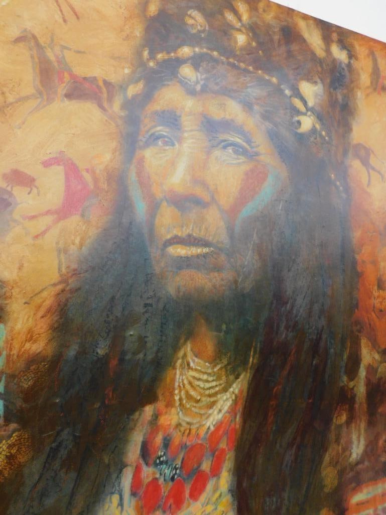 Vera Struck - "Medicine Woman Who Sees Too Much" - Mixed Media On Birchwood - 12