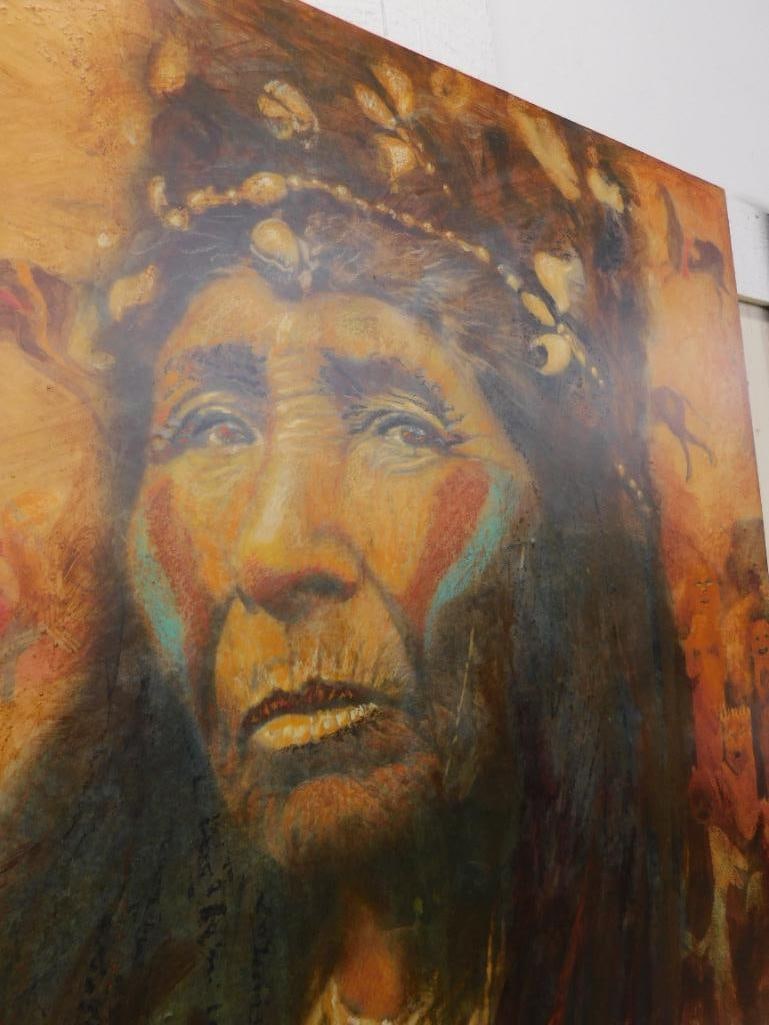 Vera Struck - "Medicine Woman Who Sees Too Much" - Mixed Media On Birchwood - 3