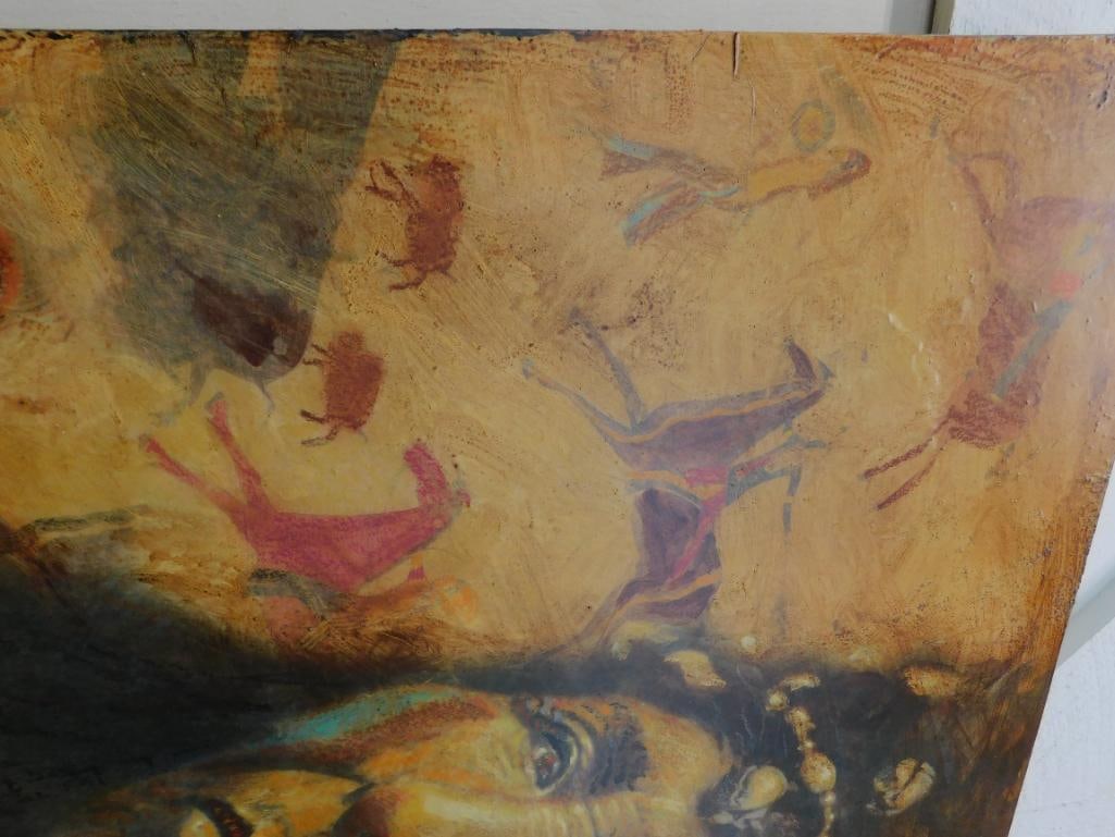 Vera Struck - "Medicine Woman Who Sees Too Much" - Mixed Media On Birchwood - 4