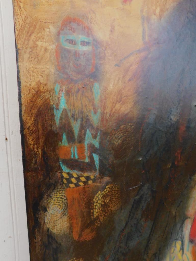 Vera Struck - "Medicine Woman Who Sees Too Much" - Mixed Media On Birchwood - 5