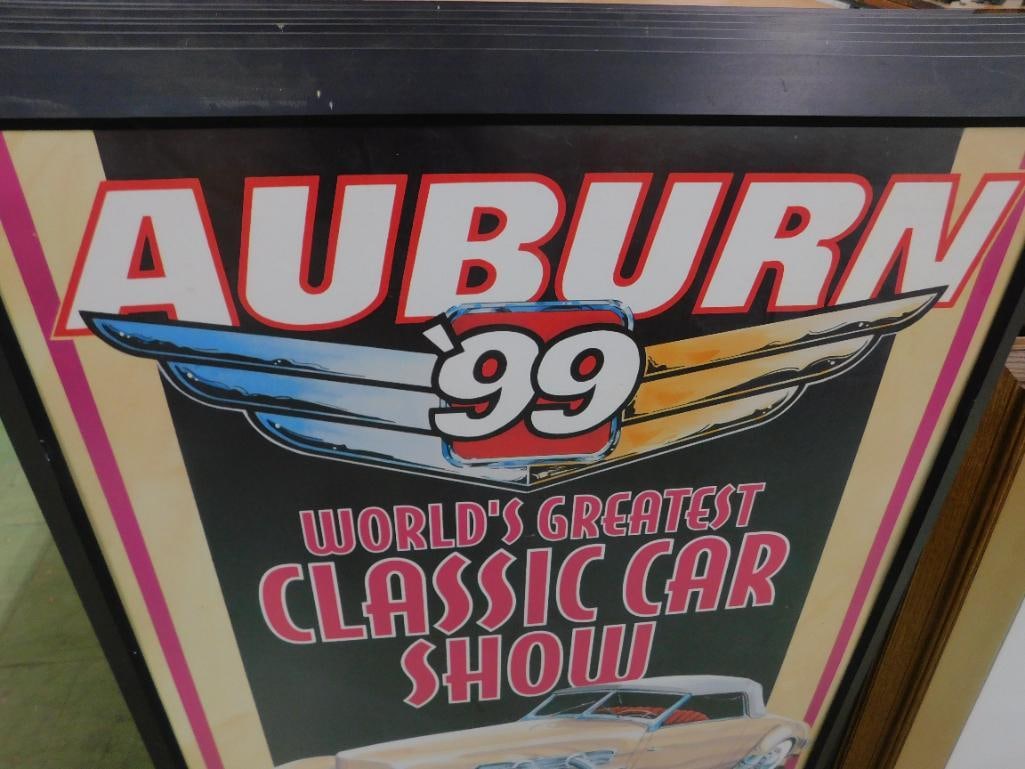 1999 Auburn Cord Duesenberg Festival Poster - Framed - 38.75" x 26.5" - 2