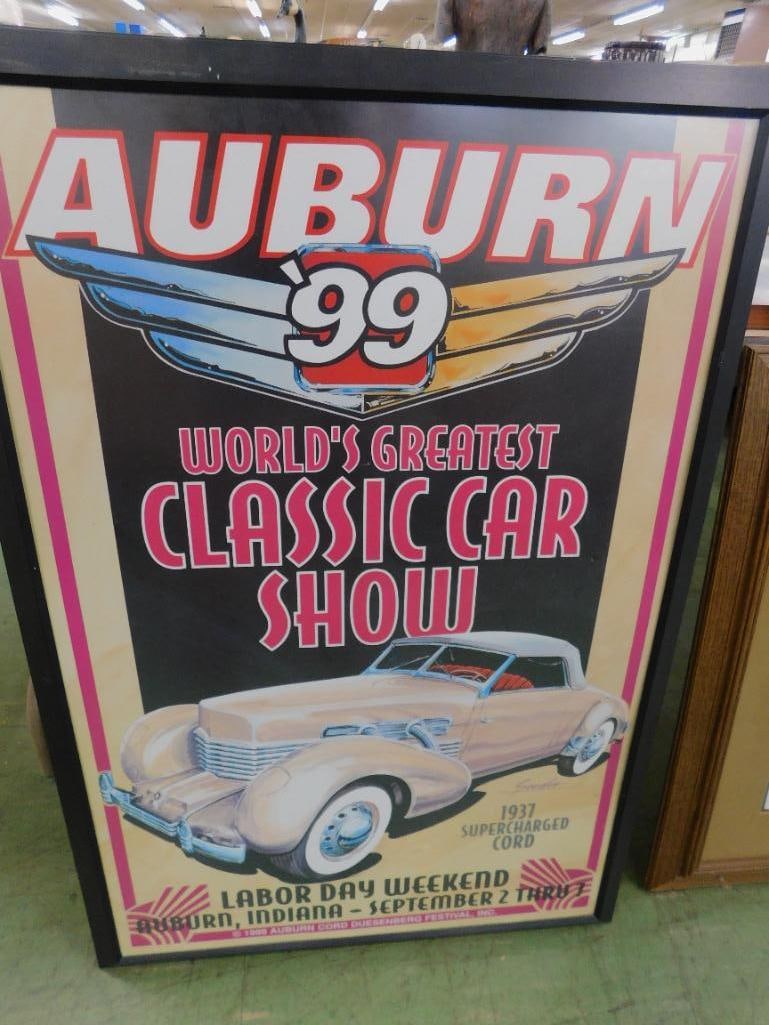 1999 Auburn Cord Duesenberg Festival Poster - Framed - 38.75" x 26.5" - 7