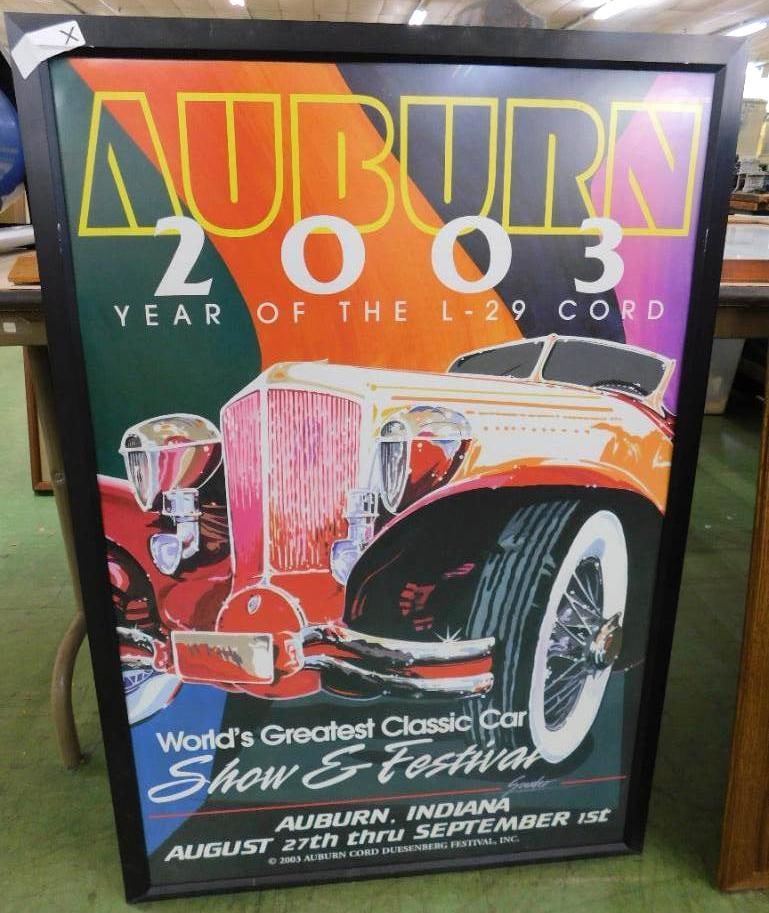 2003 Auburn Classic Car Show and Festival - Framed - 38.75" x 26.5": See Photos For Condition and Details
