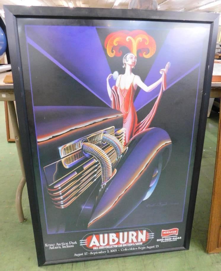 2003 Auburn Classic Car Auction and Show - Framed - 38.75" x 26.5": See Photos For Condition and Details