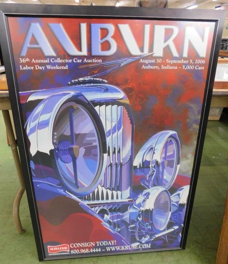 2006 Auburn Classic Car Auction and Show - Framed - 38.75" x 26.5": See Photos For Condition and Details