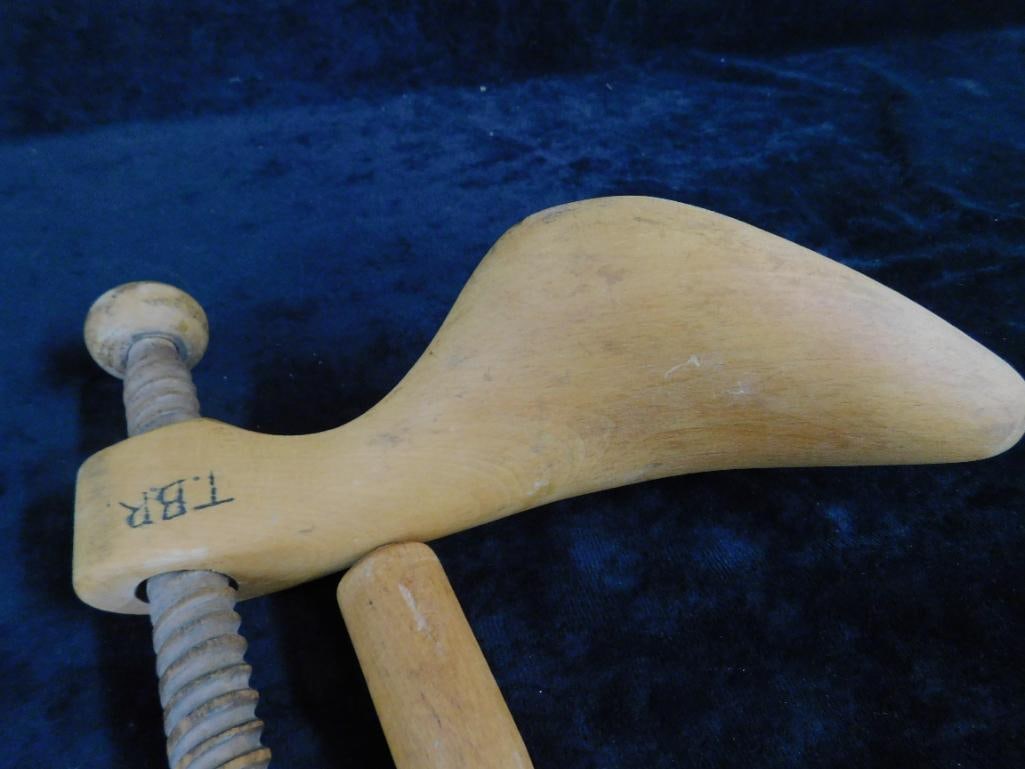 Lot with Shoe Stretchers - Small Stool - Handled Bin Scoop - 10