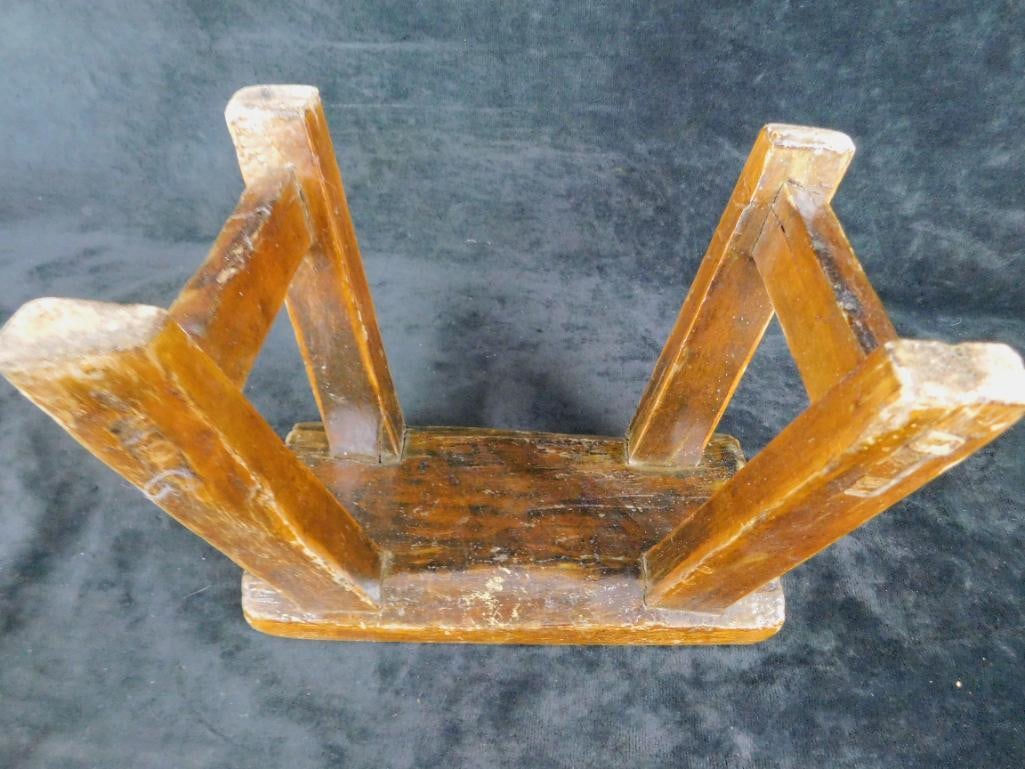 Lot with Shoe Stretchers - Small Stool - Handled Bin Scoop - 8