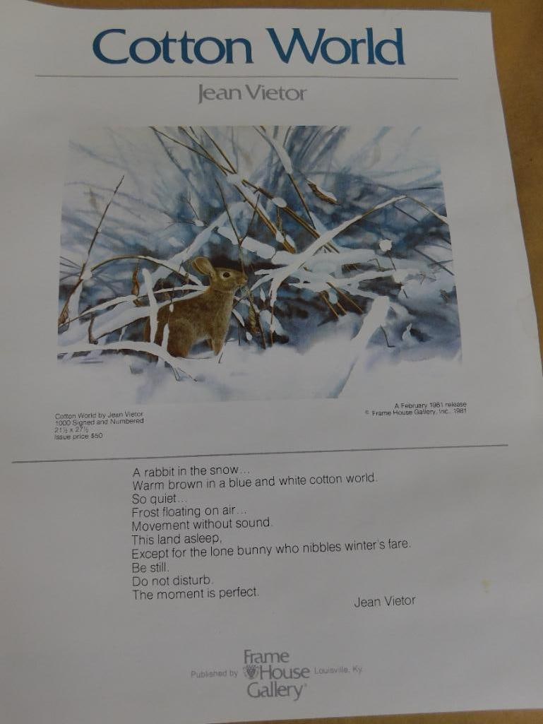 Jean Vietor Signed - Lithograph Print - Limited Edition 24/1000 - "Cotton World" - 8