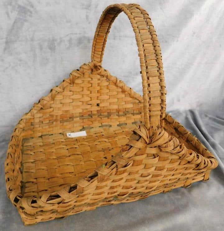 Vintage Large Handled Basket - 17" x 22" x 16": See Photos For Condition and Details