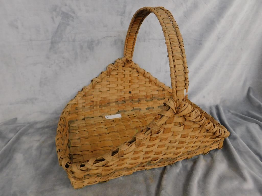 Vintage Large Handled Basket - 17" x 22" x 16" - 7
