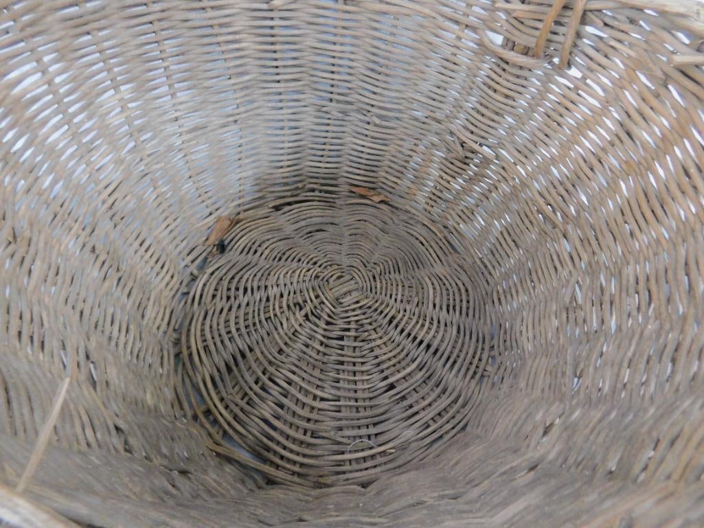 Group of 3 Early Handled Baskets - 18.5" x 18" x 20" - 11" x 10" x 11" and 9" x 13" x 11" - 3