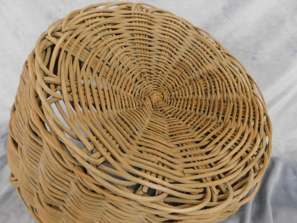 Group of 3 Early Handled Baskets - 18.5" x 18" x 20" - 11" x 10" x 11" and 9" x 13" x 11" - 6