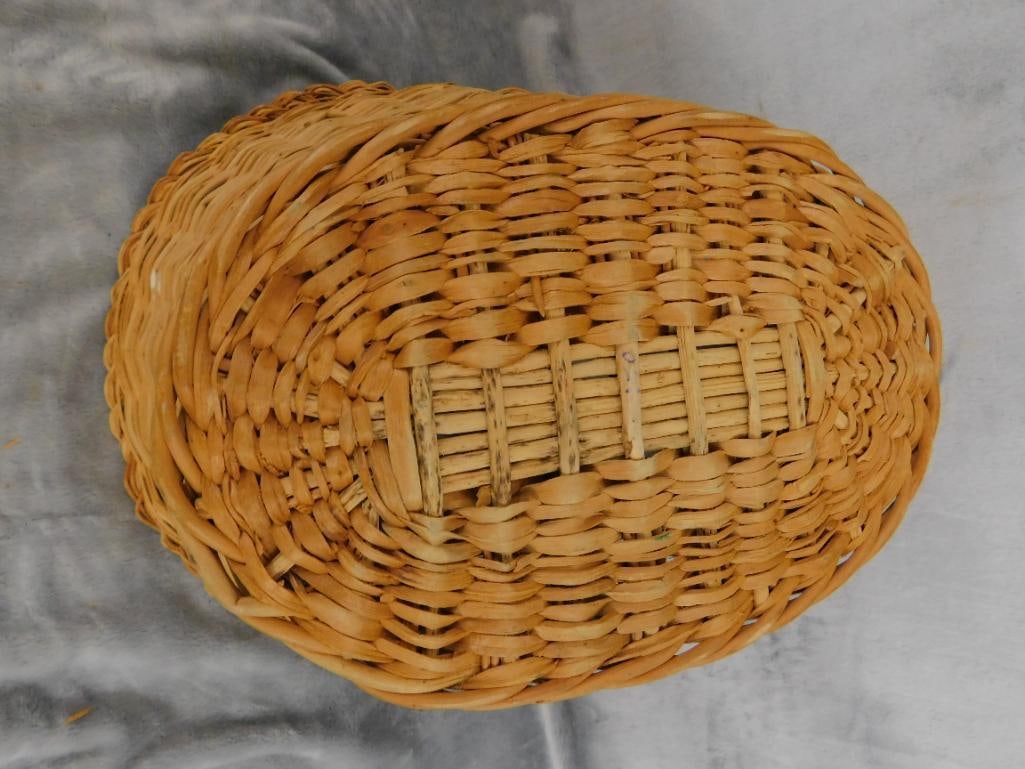 Group of 3 Early Handled Baskets - 18.5" x 18" x 20" - 11" x 10" x 11" and 9" x 13" x 11" - 9