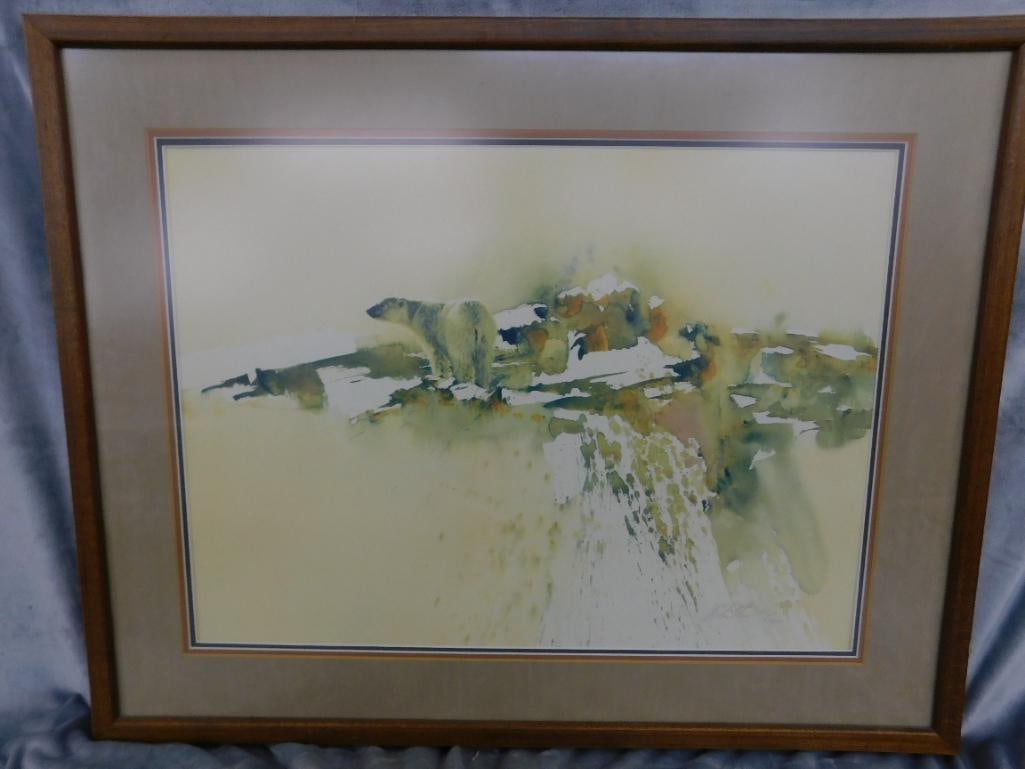 Morten Solberg Signed - Lithograph Print - Limited Edition - 213/950 - "Alert -Doe and Fawn" - 10