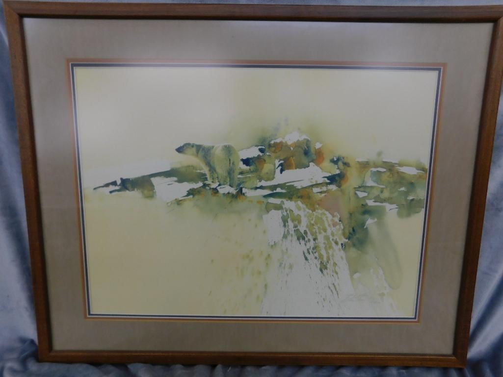Morten Solberg Signed - Lithograph Print - Limited Edition - 213/950 - "Alert -Doe and Fawn" - 11