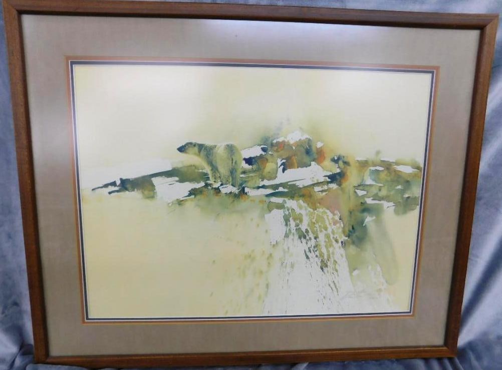 Morten Solberg Signed - Lithograph Print - Limited Edition - 213/950 - "Alert -Doe and Fawn": 27.5" x 34.5" - See Photos For Condition and Details