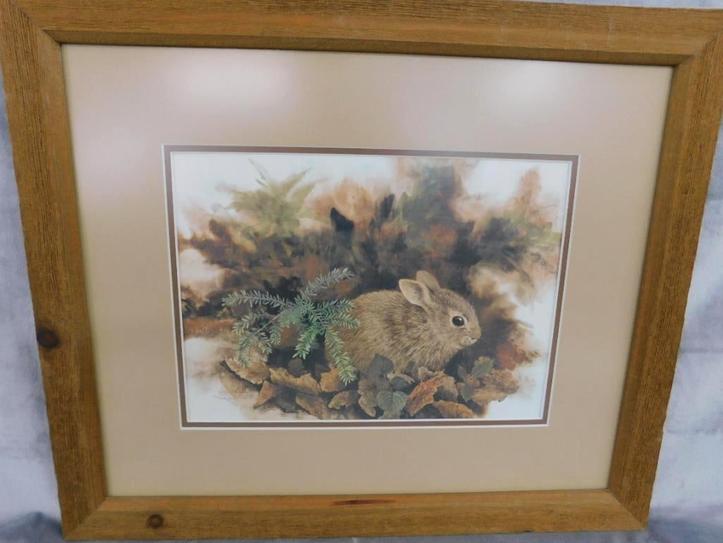 Jean Vietor Signed - Lithograph Print - "Fluff and Stuff" - 18" x 21.5": See Photos For Condition and Details