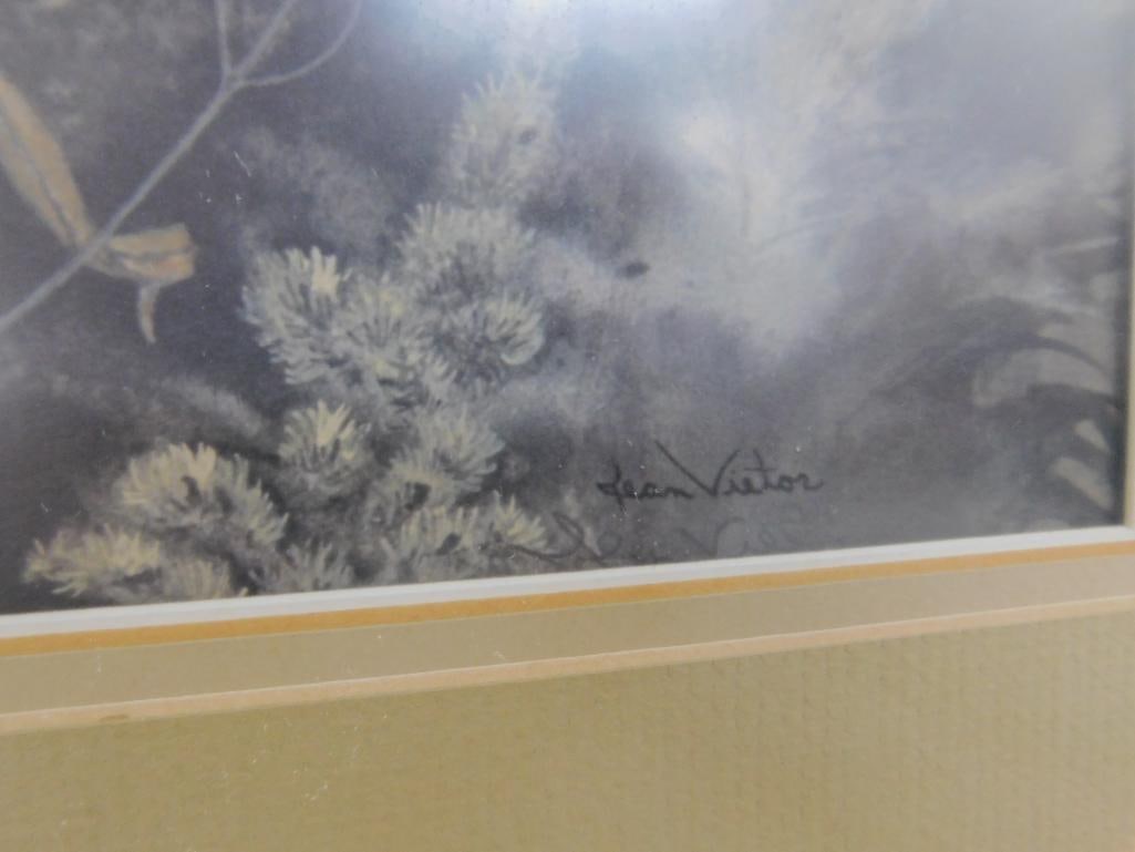 Jean Vietor Signed - Lithograph Print - "Tuft Titmouse" - 27.5" x 22.5" - 7