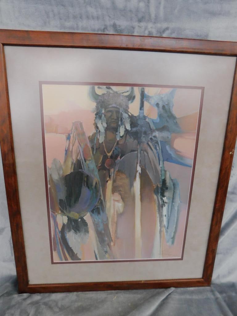 Morten Solberg Signed - Lithograph Print - Limited Edition - 746/950 - Native American - 10