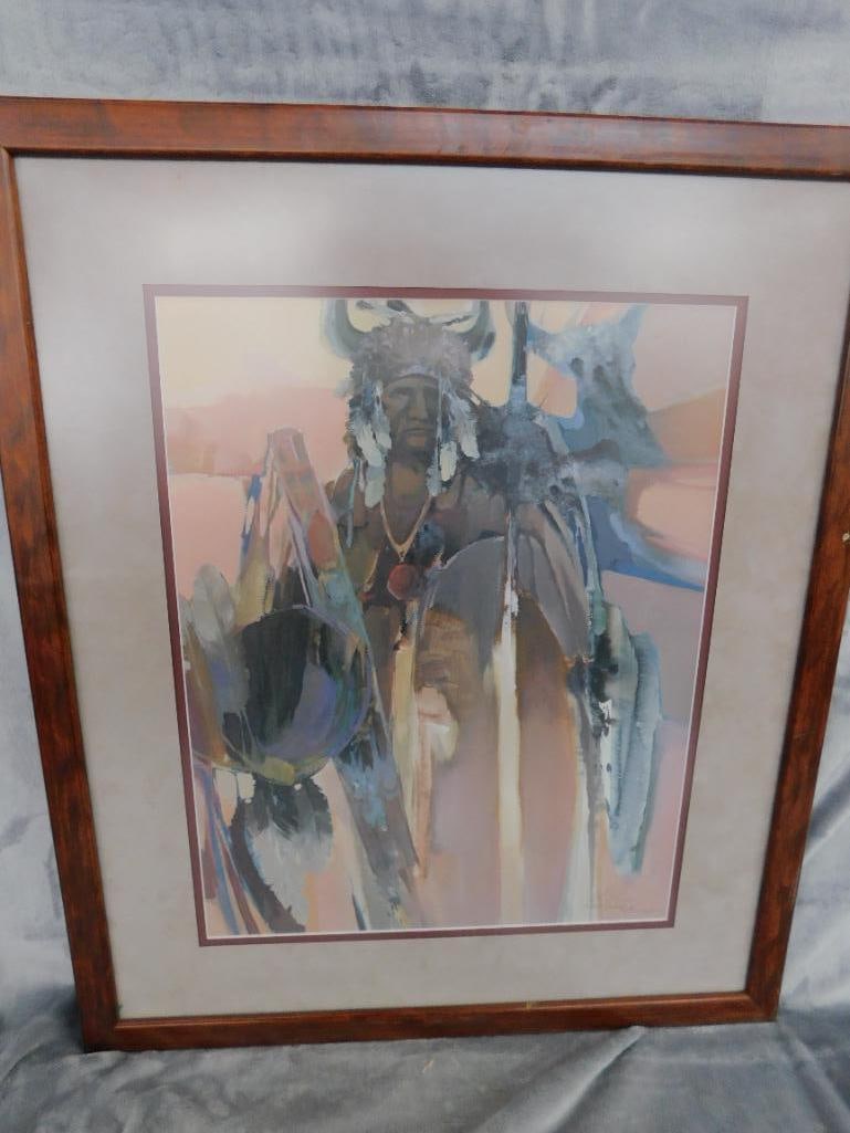 Morten Solberg Signed - Lithograph Print - Limited Edition - 746/950 - Native American - 11