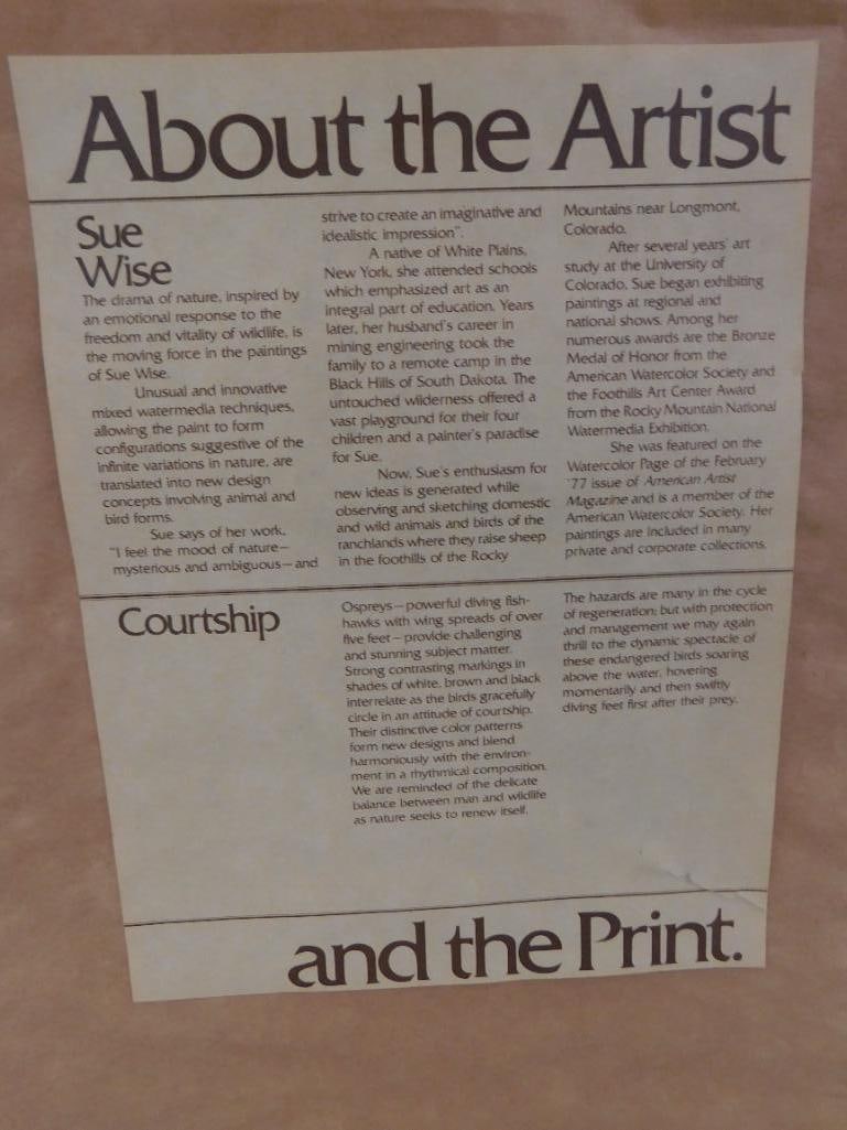Sue Wise Signed - 1977 Lithograph Print - Limited Edition 878/950 - 30" x 38" - 10