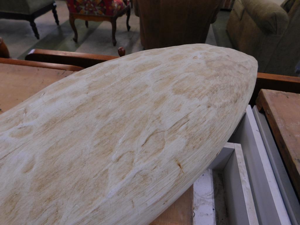 Large Carved Wood Goose / Swan - Signed Hank Walker - 16" x 26" x 8" - 5