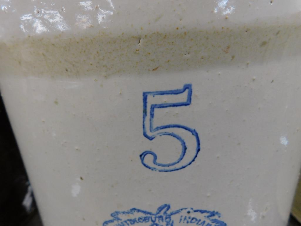 5 Gallon UHL Acorn Wares Pottery Crock - 13" x 12" - 3