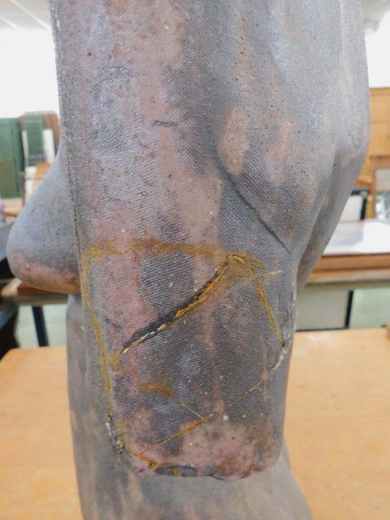 Almost Life Size Pottery Womans Torso - Unsigned - 30" x 16" x 9" - 8