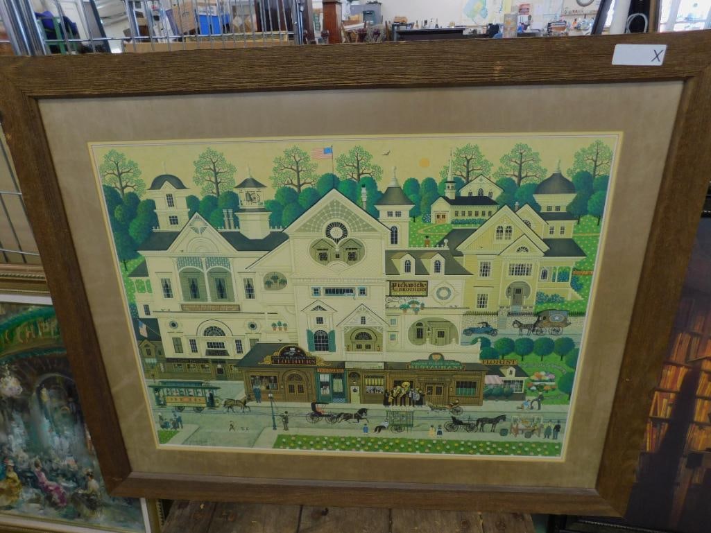 Charles Wysocki - Limited Edition Print 622/1000 - "Derby Square" - 35" x 43" - 10