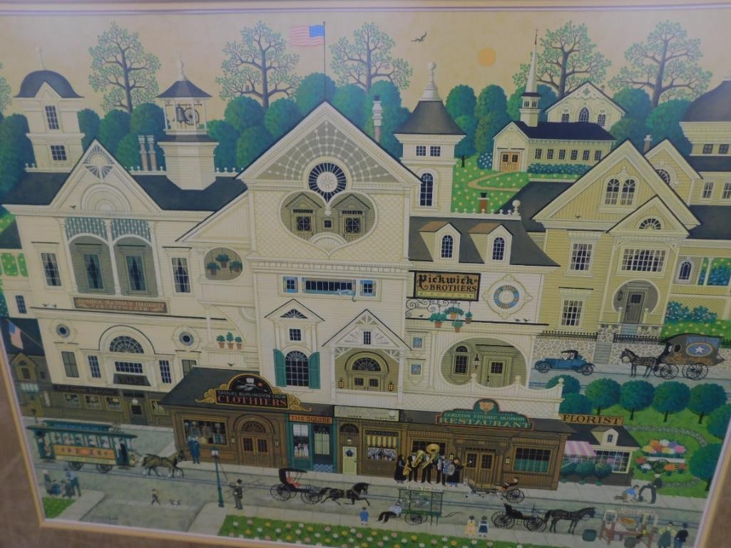 Charles Wysocki - Limited Edition Print 622/1000 - "Derby Square" - 35" x 43" - 2