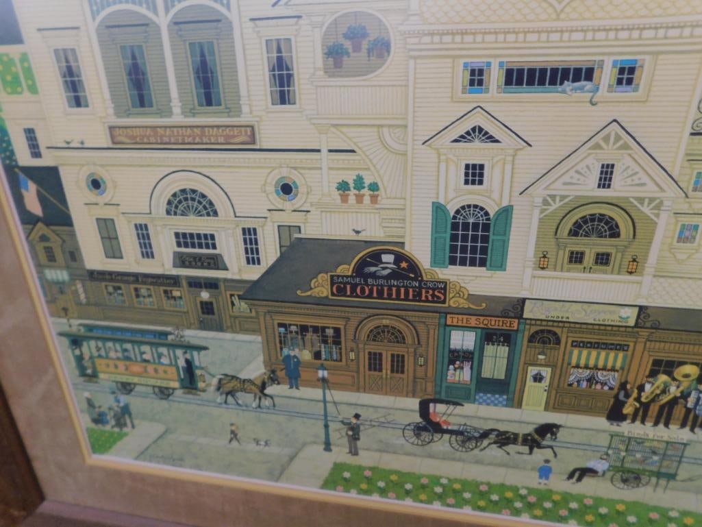 Charles Wysocki - Limited Edition Print 622/1000 - "Derby Square" - 35" x 43" - 6