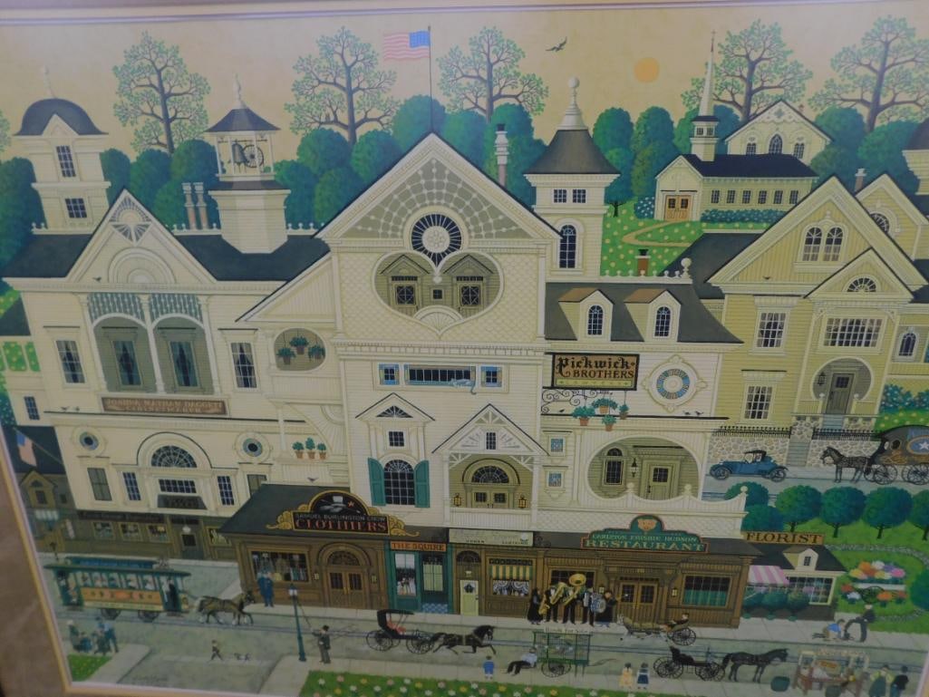 Charles Wysocki - Limited Edition Print 622/1000 - "Derby Square" - 35" x 43" - 9