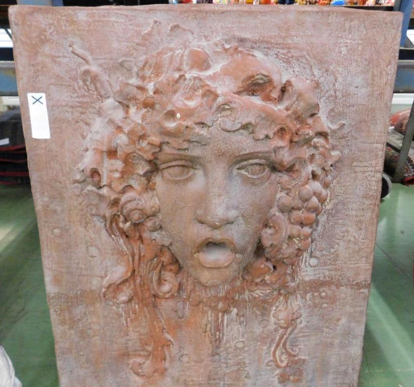 Large Plaster Wall Hung Art - Womens Bust - Unsigned - 29" x 23" x 6": See Photos For Condition and Details