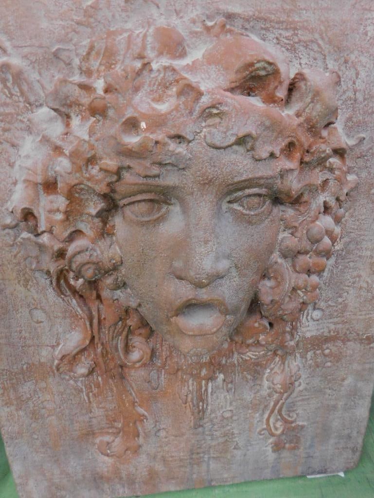 Large Plaster Wall Hung Art - Womens Bust - Unsigned - 29" x 23" x 6" - 2