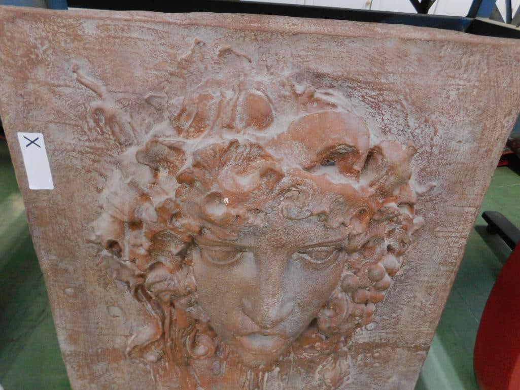 Large Plaster Wall Hung Art - Womens Bust - Unsigned - 29" x 23" x 6" - 3