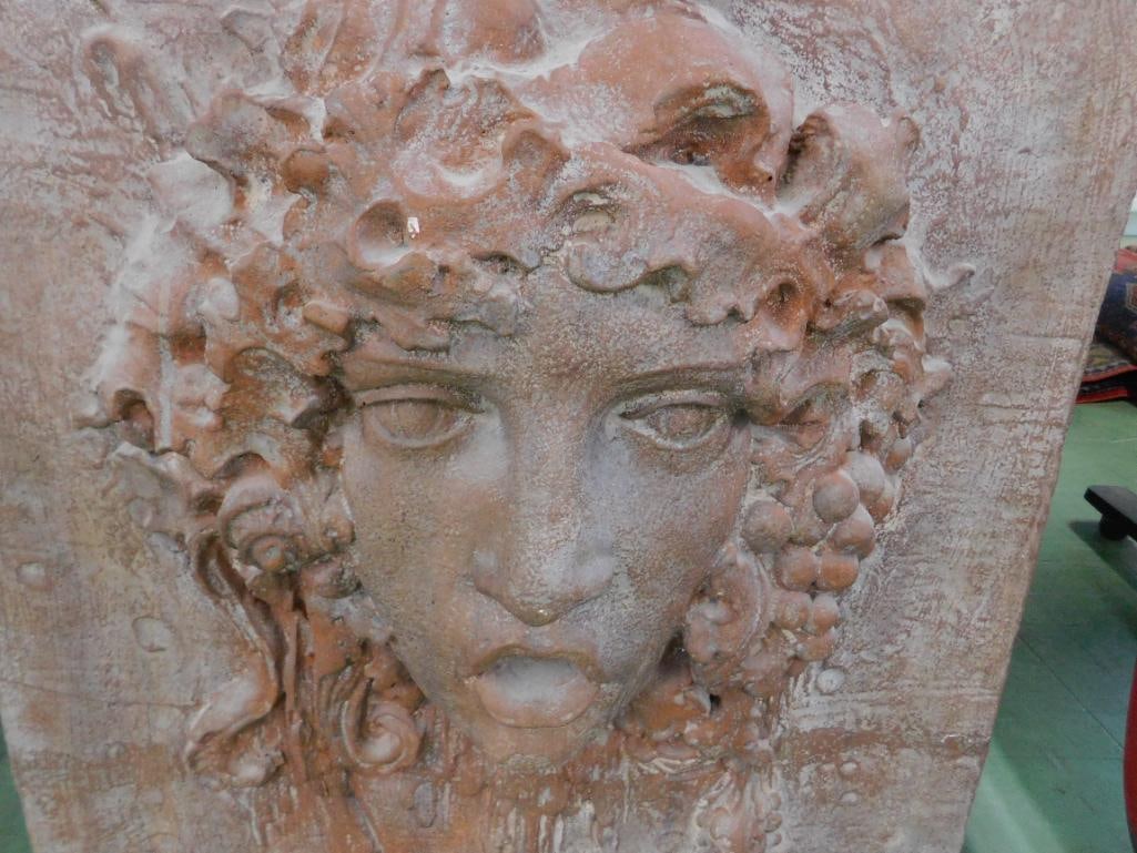 Large Plaster Wall Hung Art - Womens Bust - Unsigned - 29" x 23" x 6" - 7