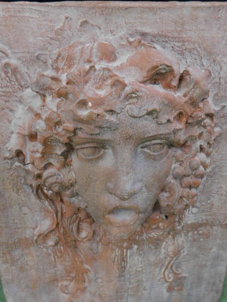 Large Plaster Wall Hung Art - Womens Bust - Unsigned - 29" x 23" x 6" - 8