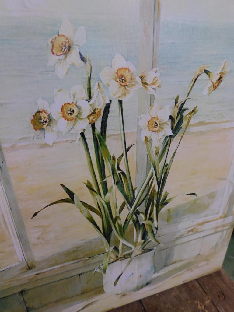 Fabrice de Villeneuve - Giclee On Canvas - "Narcissus In Window" - Limited Edition 621/995 - 11