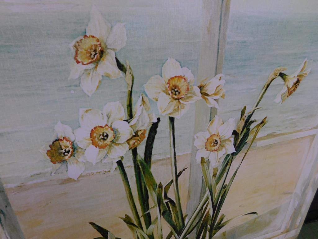 Fabrice de Villeneuve - Giclee On Canvas - "Narcissus In Window" - Limited Edition 621/995 - 3