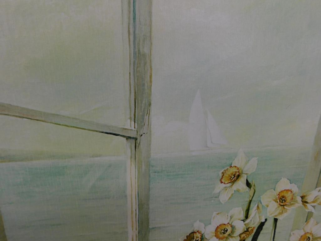 Fabrice de Villeneuve - Giclee On Canvas - "Narcissus In Window" - Limited Edition 621/995 - 6