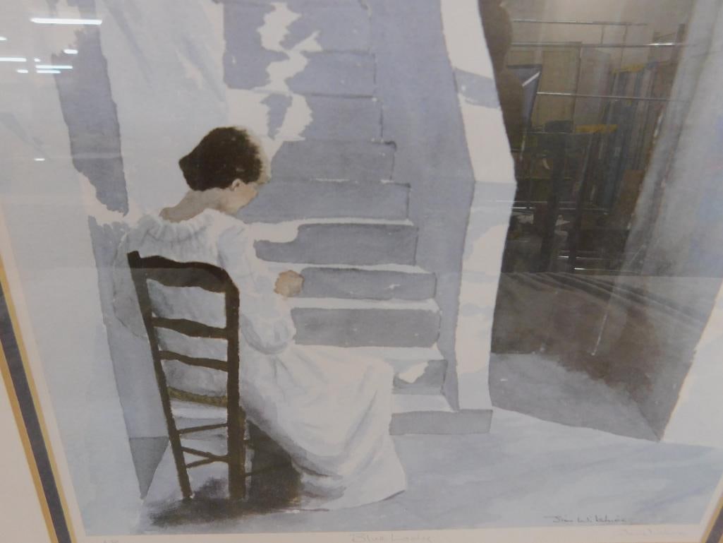 Jim Wilshire Signed Print - Artist Proof - "Blue Lady" - 22.5" x 18.5" - 5