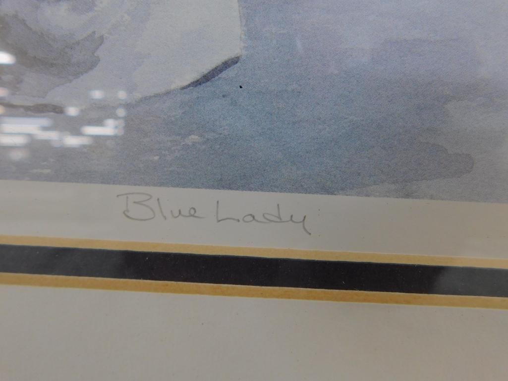Jim Wilshire Signed Print - Artist Proof - "Blue Lady" - 22.5" x 18.5" - 7