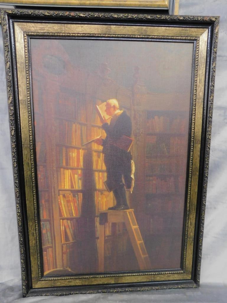 Modern Print - Man In Library - Unsigned - 37" x 25.5" - 10