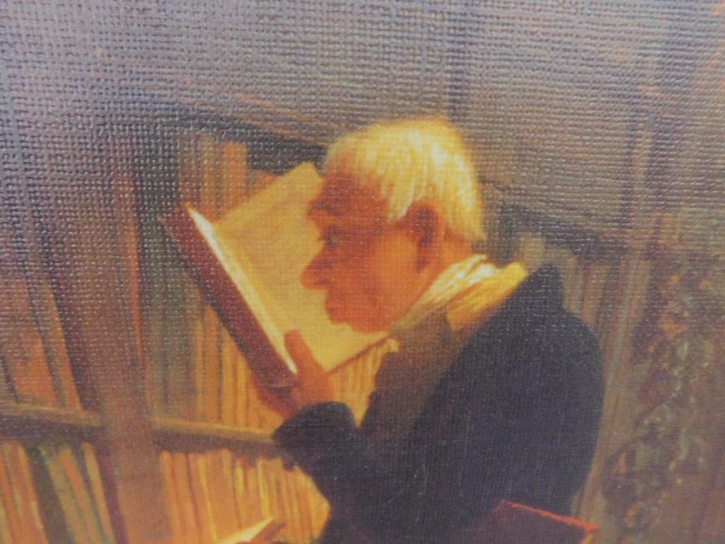 Modern Print - Man In Library - Unsigned - 37" x 25.5" - 3