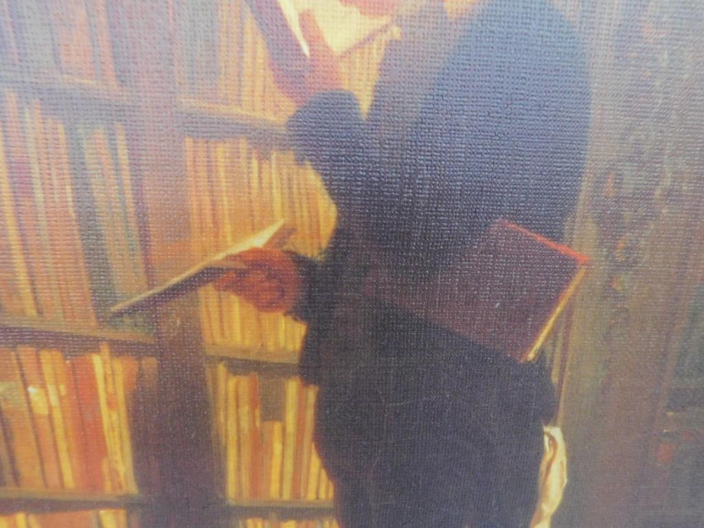 Modern Print - Man In Library - Unsigned - 37" x 25.5" - 4