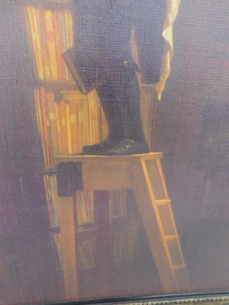 Modern Print - Man In Library - Unsigned - 37" x 25.5" - 5